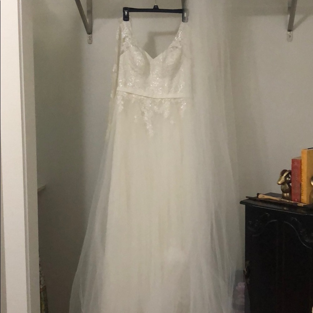 Wedding dress + 6ft veil